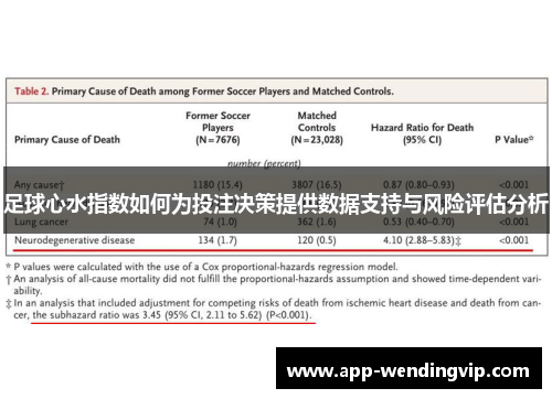 足球心水指数如何为投注决策提供数据支持与风险评估分析
